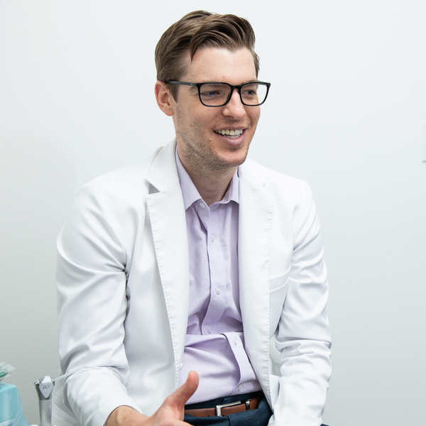 Man in a glasses smiling
